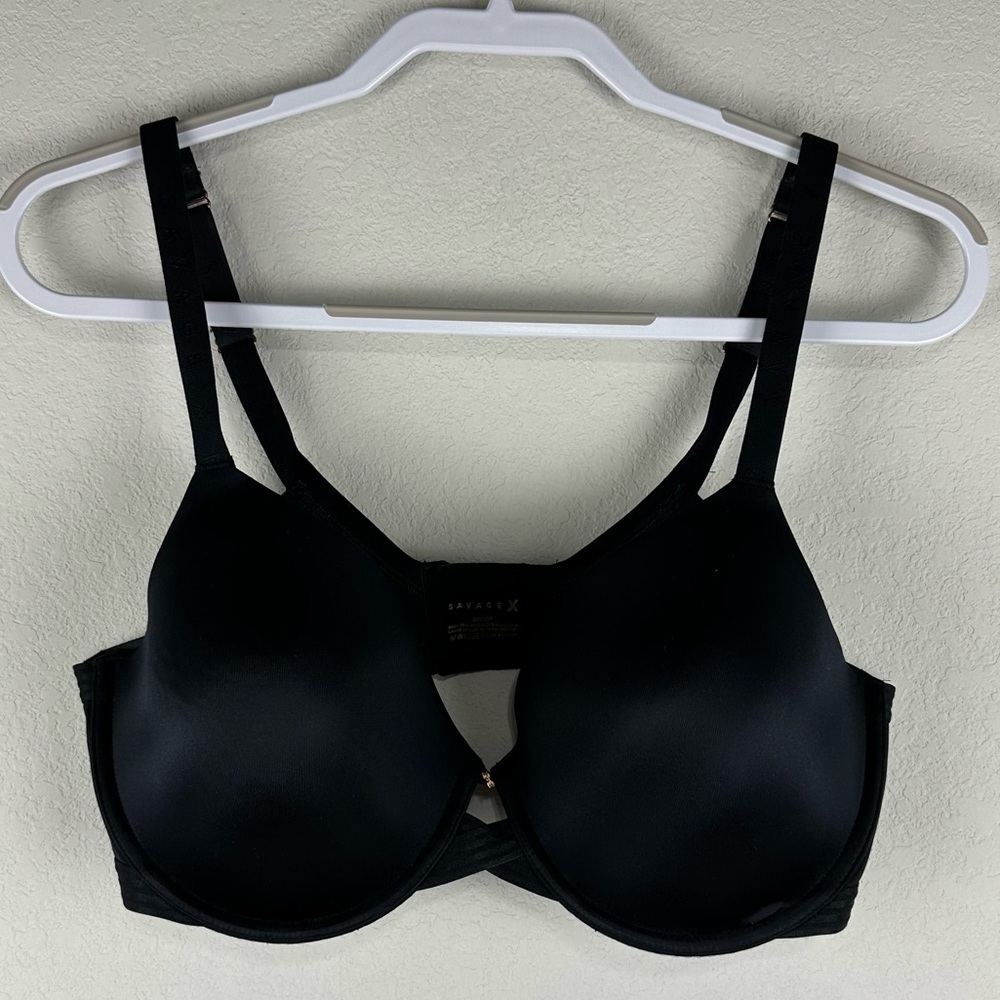Savage X Fenty Black Plunge Sexy Bra Size 38DDD